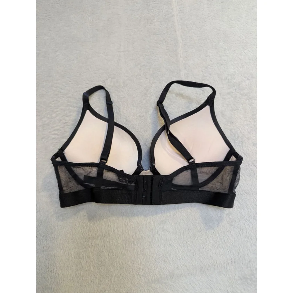 Women's Victoria's Secret Very Sexy Push-Up Bra 32B Black Beige